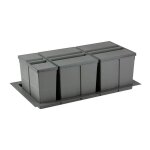 Poubelle s�lective pour caisson de 900mm - nombre de seaux : 3 - contenance : 63 l - pour caisson de ...
