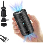 Gonfleur de matelas �lectrique 2000 mah, pompe � vide portable 2 en 1, petite pompe avec 4 buses d'air, ...