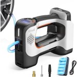 Litheli - compresseur d'air portable 20v, gonfleur de pneus 120 psi avec batterie 4. 0 ah, pour voiture, ...
