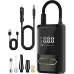Gonfleur pneus voiture, 12v compresseur voiture avec lumire led, batterie 4000mah 150psi gonfleur pneus ...