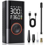 Gonfleur pneus voiture, 150psi compresseur  air portatif pompe a velo avec jauge, mini compresseur voiture ...