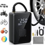 Gonfleur pneus voiture sans fil 4000mah mini compresseur  air portatif 150 psi (10, 3 bar) inflation ...