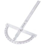 Goniom�tre - demi - cercle de 180 degr�s - rapporteur pour le travail du bois � bras unique en fer inoxydable ...