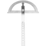 Goniom�tre rapporteur en acier inoxydable 0 - 180 degr�s, jauge de recherche d'angle, r�gle de 15cm 120x150mm ...