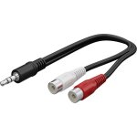 Goobay - adaptateur de c�ble audio 3, 5 mm, m�le vers femelle rca st�r�o, connecteur jack 3, 5 mm (3 ...