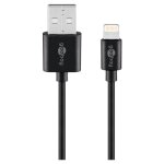 C�ble de charge et de synchronisation lightning usb, 0, 5 m, noir, c�ble mfi pour apple iphone / ipad. ...