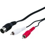 Cable din 5pin male vers double rca male - 1. 5m