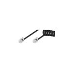 C�ble t�l�phonique spiral�, conducteur en aluminium plaqu� cuivre (cca), prise rj10 (4p4c) prise rj10 ...