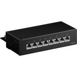 Goobay - cat 6a panneau de brassage mini / bureau, 8 ports (1 u), stp blind�, noir. version couleur noir ...