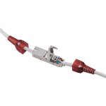 Goobay - connecteur de c�ble sans outil 'slim' cat 6, stp blind�, bloc de jonction pour montage idc (sans ...