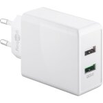 Double chargeur rapide usb - a qc3, 0 28w goobay