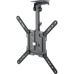 Goobay - support plafond de pour tv basic (m), noir, support tv de 23  55 pouces (58 - 140 cm), max. ...