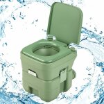 Goplus 20l + 12 l wc chimique camping car, toilette portable, toilette camping, rservoir dtachable, ...