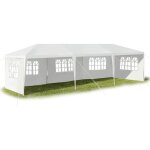 3x9m tonnelle tente de réception 5 bâches avec fenêtres - pergola avec piquets et cordes - tissu étanche ... 3x9m tonnelle tente de réception 5 bâches avec fenêtres - pergola avec piquets et cordes - tissu étanche ...