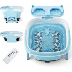 Bain de pieds relaxant pliable avec vibration des bulles et lumiere rouge, temperature et temps ajustable, ... Bain de pieds relaxant pliable avec vibration des bulles et lumiere rouge, temperature et temps ajustable, ...
