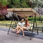 Balancelle de jardin 3 places 170x120x153cm - avec auvent rglable - swing de jardin tissu en textilne ...