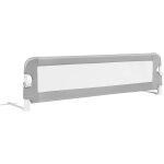 Goplus - barriere de lit pliable et portable avec cadre en metal pour lit d'enfant et lit d'adulte, structure ...