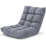 Goplus - chaise de plancher avec dossier reglable sur 14 niveaux, 105 x 56 x 15cm, canape paresseux, ...