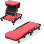 Goplus chariot d'atelier en forme de z, plateau d'atelier pliable 2 en 1, planche de montage roulante ...