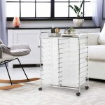 Chariot de rangement avec 20 tiroirs, tour de rangement desserte a roulettes avec 4 roulettes dont 2 ... Chariot de rangement avec 20 tiroirs, tour de rangement desserte a roulettes avec 4 roulettes dont 2 ...