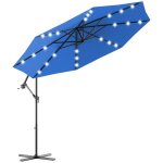 Parasol dport 3m, parasol pour terrasse, parasol inclinable, rotatif  360, avec pied en croix, 24 ...