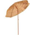Goplus parasol de jardin exterieur, parasol exotique en paille pp, parasol plage hawaen inclinable, ...