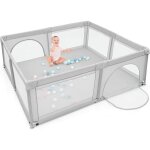 Goplus - parc bebe, centre d'activites de parc pour enfants, parc interieur et exterieur, 2 ouvertures ... Goplus - parc bebe, centre d'activites de parc pour enfants, parc interieur et exterieur, 2 ouvertures ...