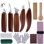12 piece wood carving tools set, wood carving hand tools kit, carving knife with hook, wood carving knife, ...