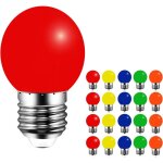 Gotrays - pack de 20 ampoules led color�es balle de golf e27 3w, ac220v, non dimmable, couvercle en plastique, ...