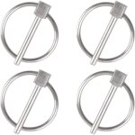 Goupille de s�curit�, 4pcs dia 3mm en acier inoxydable goupille de s�curit� ronde goupille de verrouillage ...