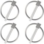 Goupille de s�curit�, 4pcs dia 4mm acier inoxydable goupille de s�curit� ronde goupille de verrouillage ...