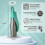 Gourde de promenade pour chiens 750 ml en acier inoxydable non toxique garde l'eau fraiche pendant 24h ...