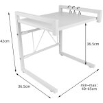 Sifree - gouttoir a vaisselle, etagere rangement de cuisine, ajustable en acier inoxydable4240 - 65 blanc ...