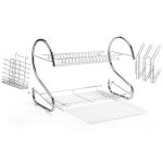 Gouttoir � vaisselle, support de vaisselle - �gouttoir � couverts avec plateau d'�gouttement amovible ...