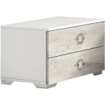 Goya - chevet 2 tiroirs avec poign�es chrom�es