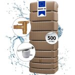 Graf - 4rain kit cuve murale slim 500l taupe avec robinet pe imitation laiton, collecteur filtrant eco ...
