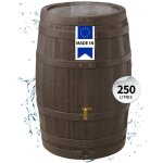 Graf - 4rain rcuprateur d'eau pluie tonneau vino 250 l brun fonc avec robinet pe imitation laiton ...