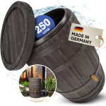 Graf - 4rain r�cup�rateur d'eau pluie tonneau vino 250 l brun fonc� avec robinet pe imitation laiton ...