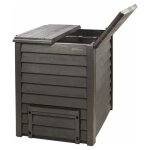 Garantia - graf composteur thermo - wood 400 l brun + grille de fond.