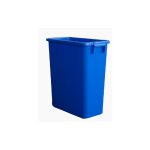 V - part - poubelle de tri rectangulaire 60 litres bleue sans couvercle