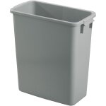 V - part - poubelle de tri rectangulaire 60 litres grise sans couvercle