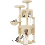 Grand arbre � chat hauteur 174 cm, xl, avec 4 griffoirs, 2 plateformes, 2 niches, 1 griffoir pour chat, ...