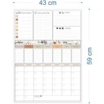 Grand calendrier, agenda, tableau magntique pour rfrigrateur, marqueur + carnet