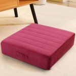Grand coussin de sol carr� 45 cm en mousse �paisse avec housse lavable douce pour m�ditation et yoga ...