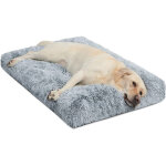 Grand lit pour chien, matelas lavable pour cage, lit apaisant et moelleux anti - anxi�t�, tapis de luxe ...