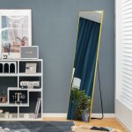 Relax4life - grand miroir sur pied chambre 40x160cm avec cadre alliage d'alu et verre antid�flagrant, ...