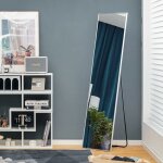 Relax4life - grand miroir sur pied chambre 40x160cm avec cadre alliage d'alu et verre antid�flagrant, ...
