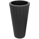 Grand pot en rotin synth�tique 23 litres couleur anthracite 30 x 55 cm - anthracite