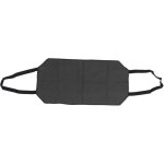 Grand sac � b�ches en toile noire pour chemin�e int�rieure, r�sistant � l'usure et portable.