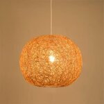 [tr�s grand]suspension en rotin naturel lustre tiss� � la main �lot de cuisine lampe suspendue ferme ...